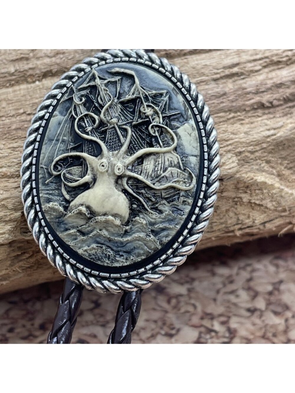 Beach Ocean Octopus KRAKEN Ship Sea Creature Bolo Tie Wedding Party Gift Gothic